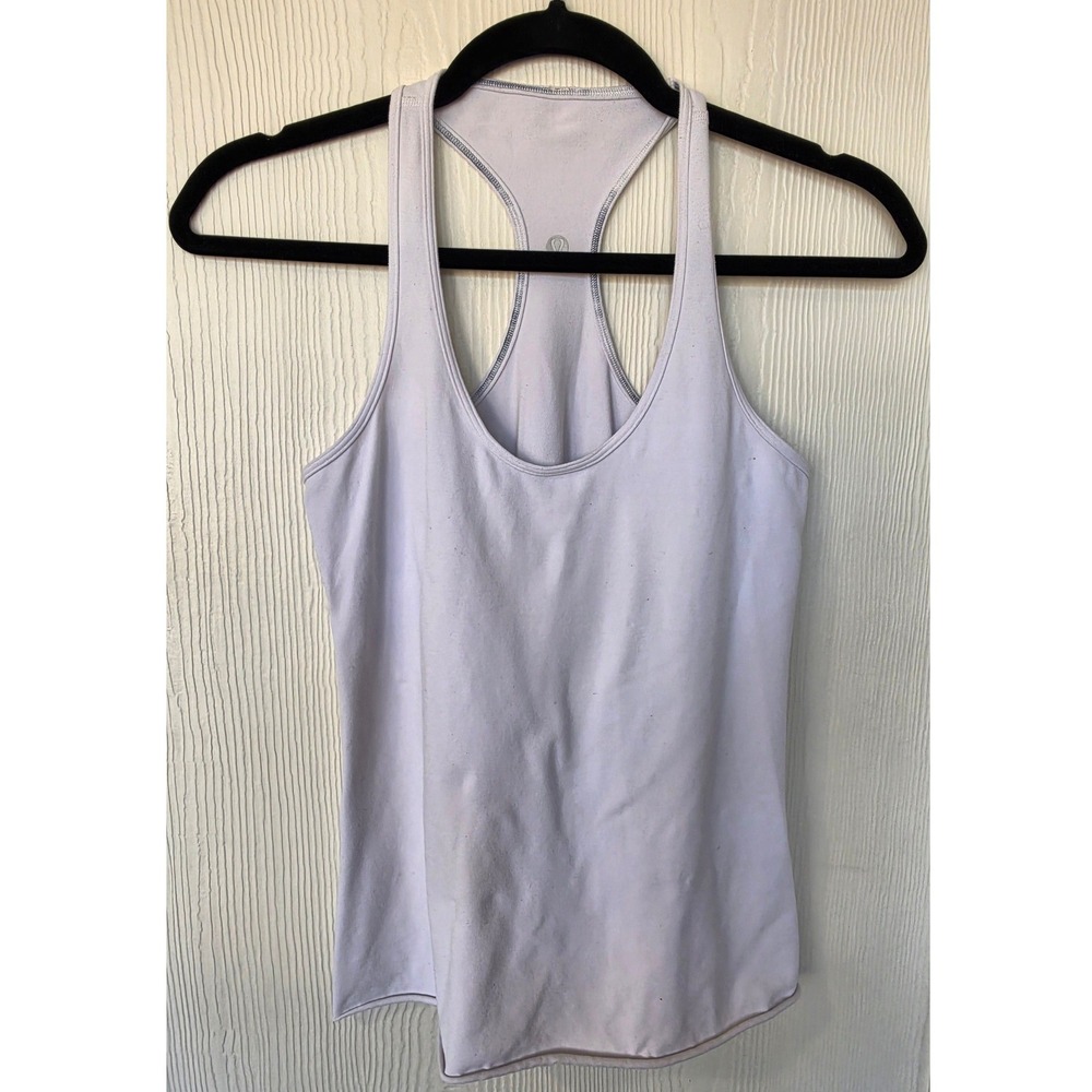 Lululemon Cool Racerback Tank Top Light Lavender Size 4 Yoga Athletic Workout